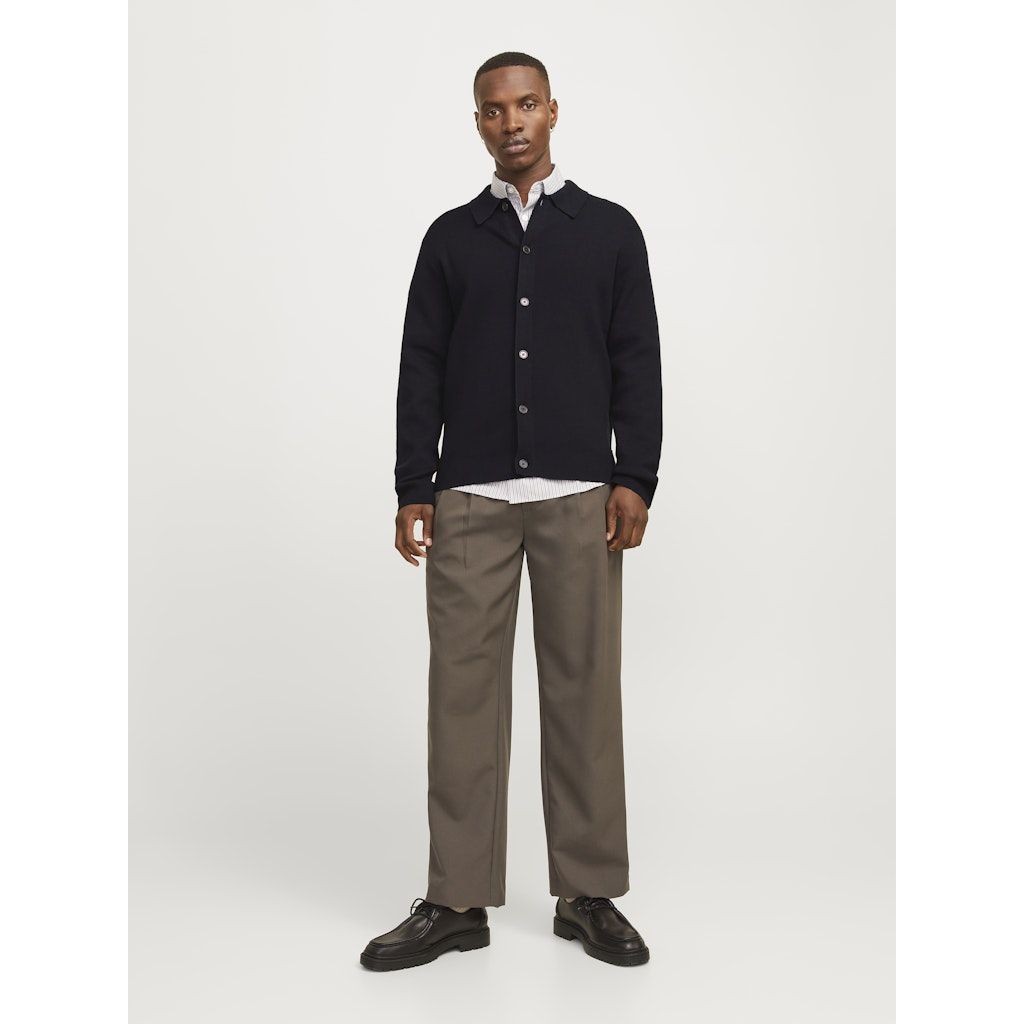 JACK & JONES Kardiganas vyrams, Juoda, Milano cardigan 8