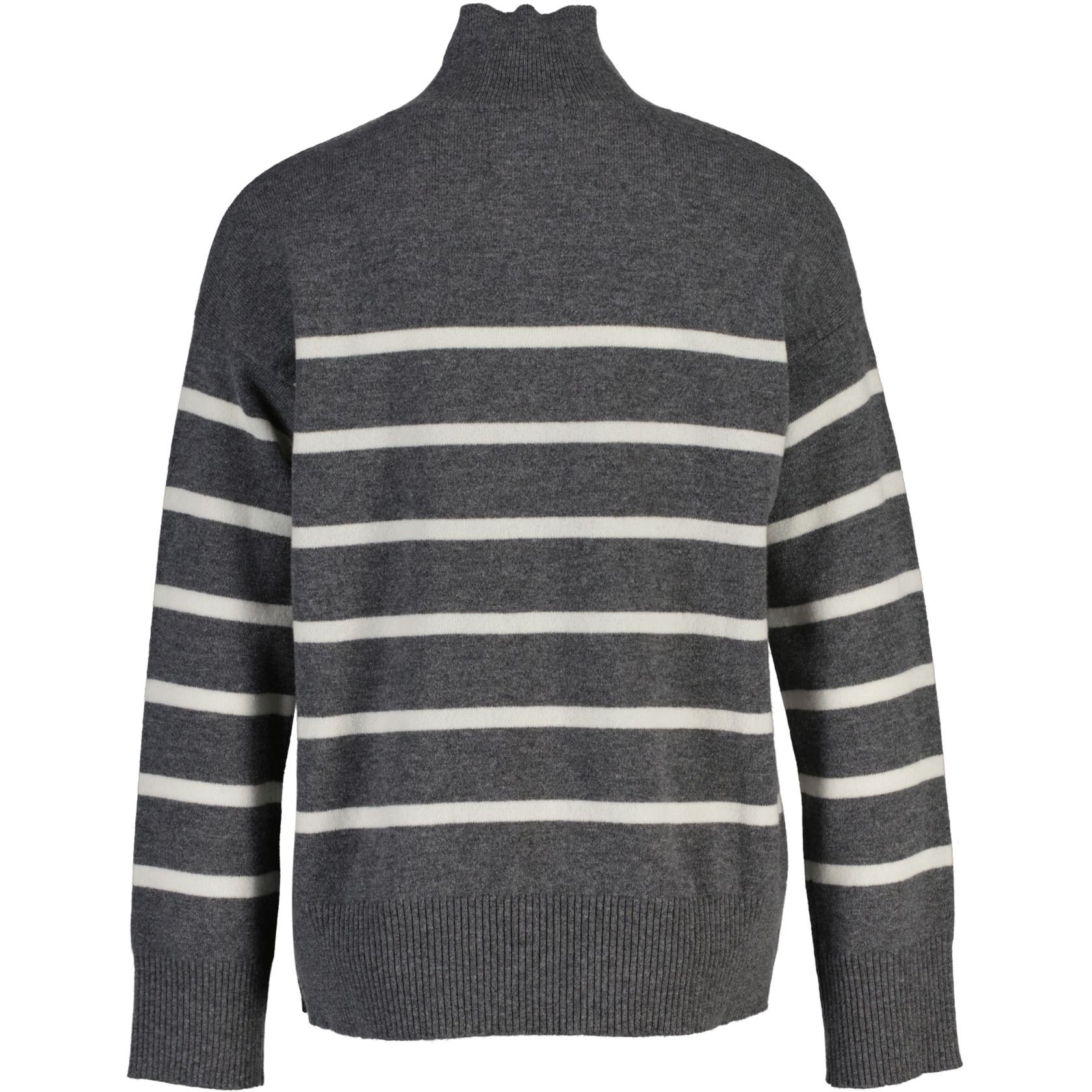 GANT Megztinis su kaklu moterims, Pilka, superfine lambswool stripe 2