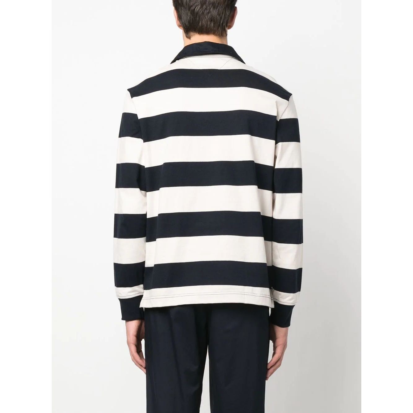 TOMMY HILFIGER Polo marškiniai ilgos rank. vyrams, Mėlyna, New prep stripe rugby polo 4