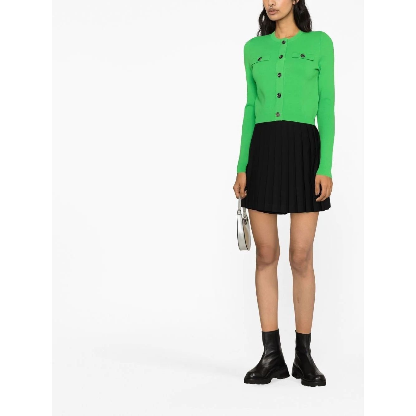 MICHAEL KORS Lengva striukė moterims, Žalia, Eco snap crop jacket 2