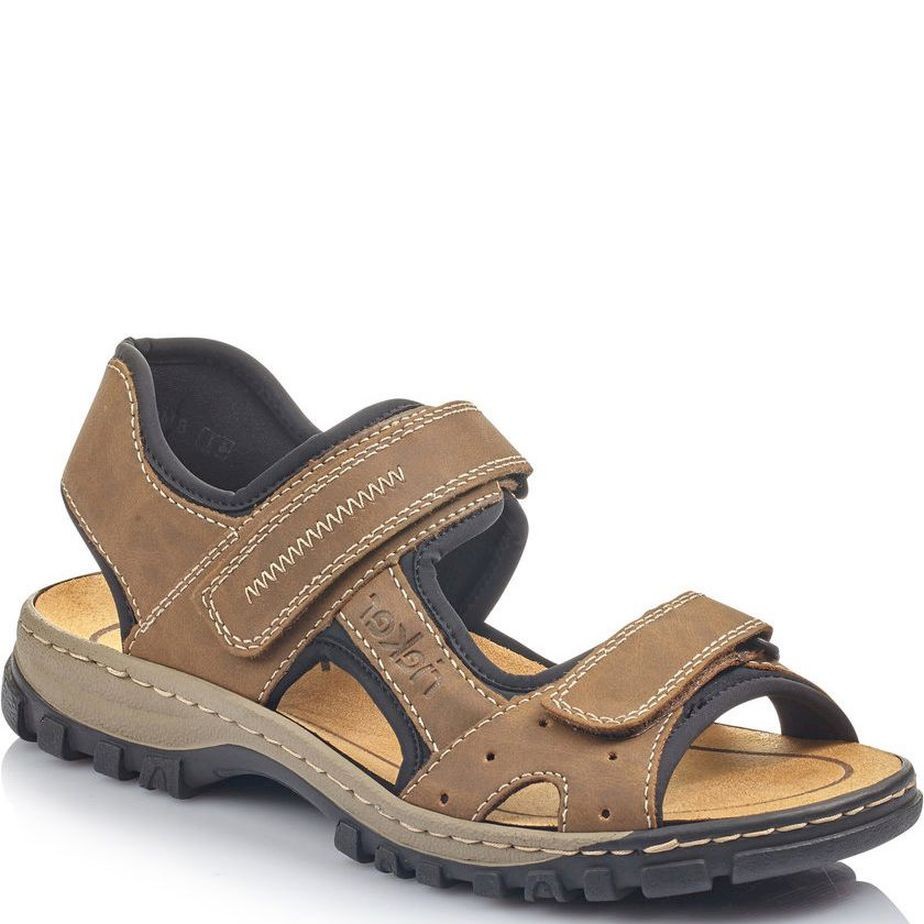RIEKER Basutės vyrams, Ruda, SANDALS 1