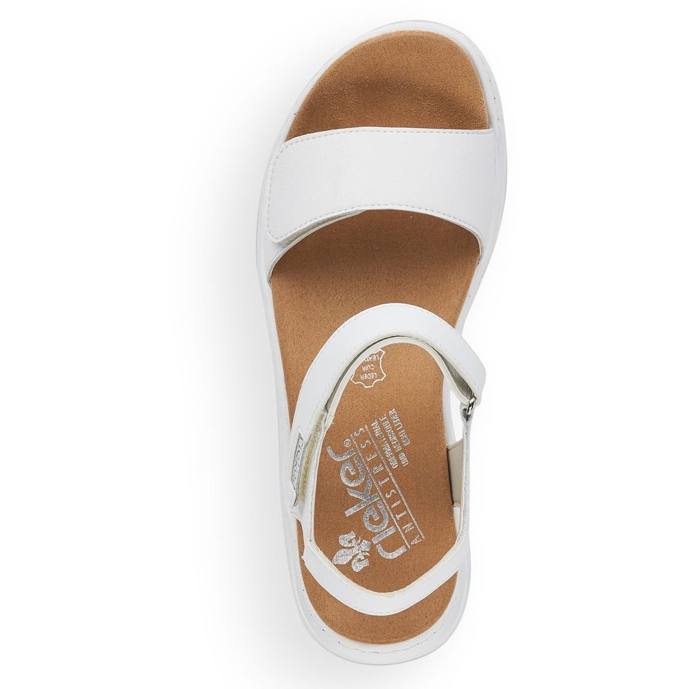 RIEKER Basutės moterims, Balta, SANDALS 4