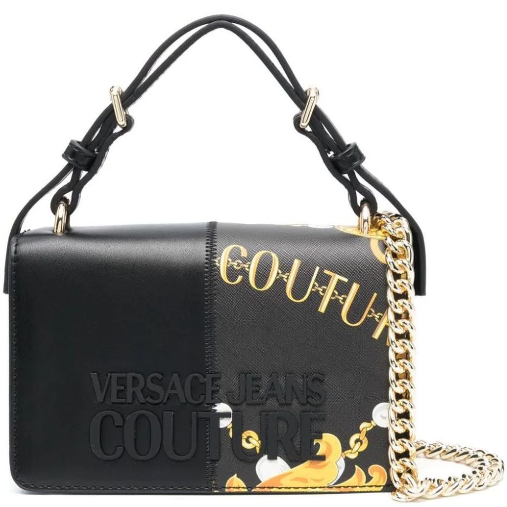VERSACE JEANS CUTURE Rankinė per petį moterims, BLACK/GOLD, Rock cut  crossbody 1
