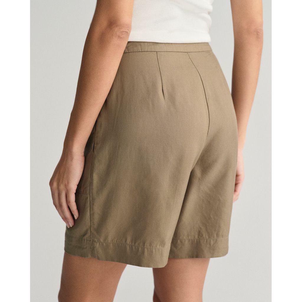 GANT Šortai moterims, Ruda, REL TIE WAIST SHORTS 4