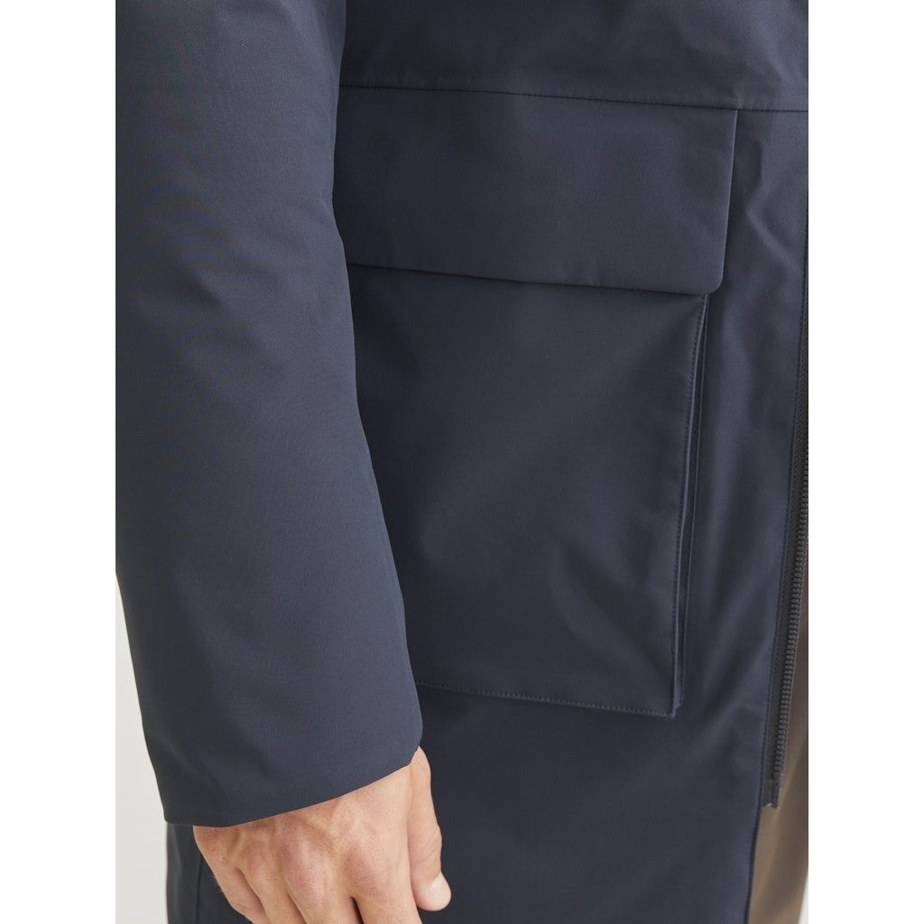 JACK & JONES Pūkinis paltas vyrams, Mėlyna, Wave parka 7