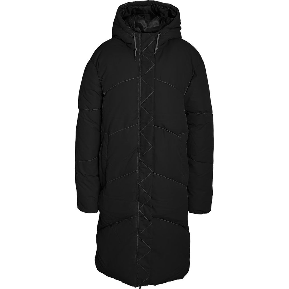 NOISY MAY Pūkinis paltas moterims, Juoda, Tenna long jacket 1