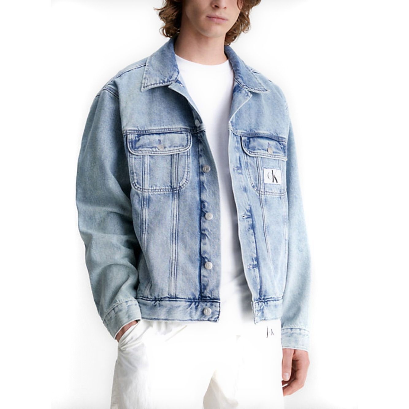 CALVIN KLEIN JEANS Džinsinis švarkas vyrams, Mėlyna, Regular 90s denim jacket 2