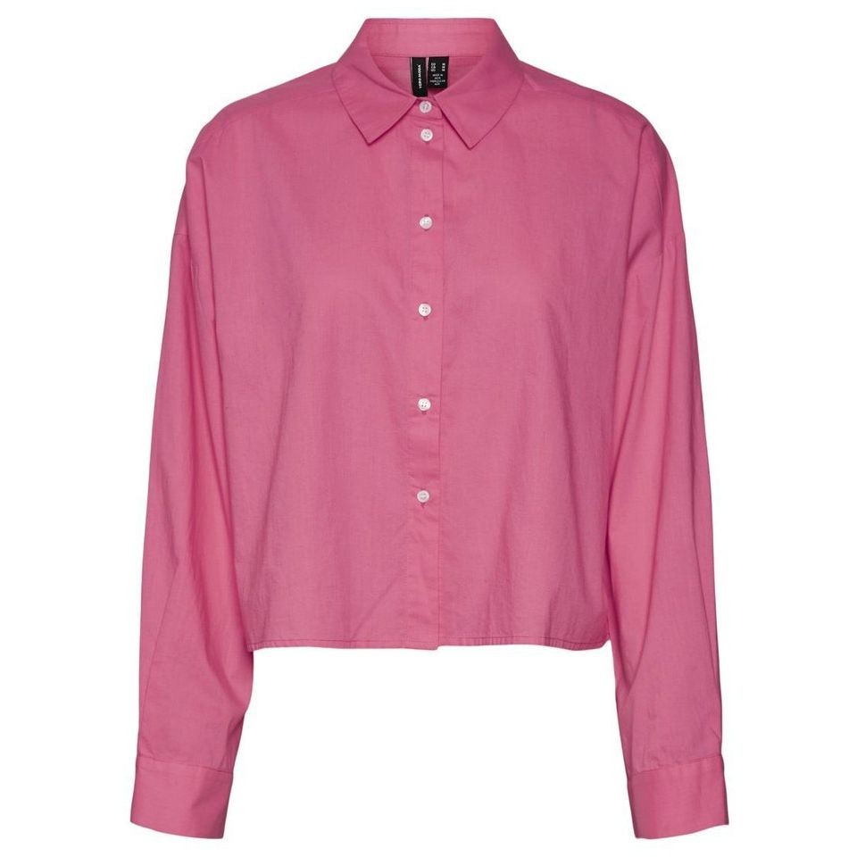 VERO MODA Marškiniai moterims, Rožinė, VMSTINNA L/S CROPPED 1