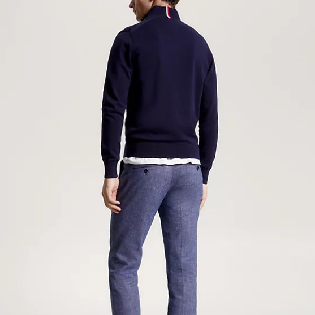 TOMMY HILFIGER Sportinis nertinis vyrams, Mėlyna, 1985 zip mock 3