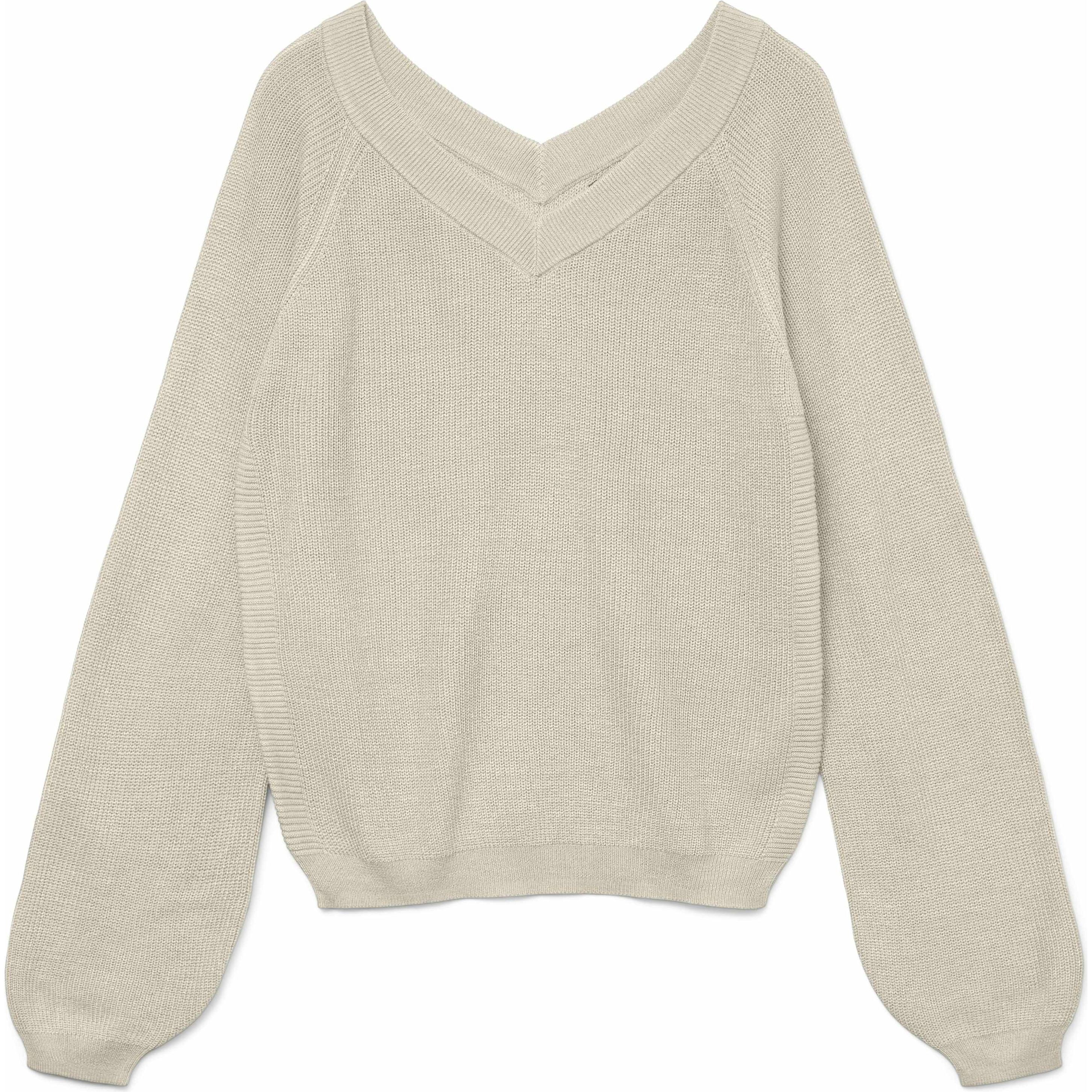 VERO MODA Megztinis moterims, Baige, Newlexsun ls double v-neck