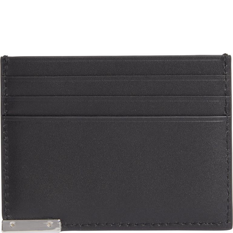 CALVIN KLEIN Piniginė vyrams, Juoda, MODERN PLAQUE CARDHOLDER 6CC 2