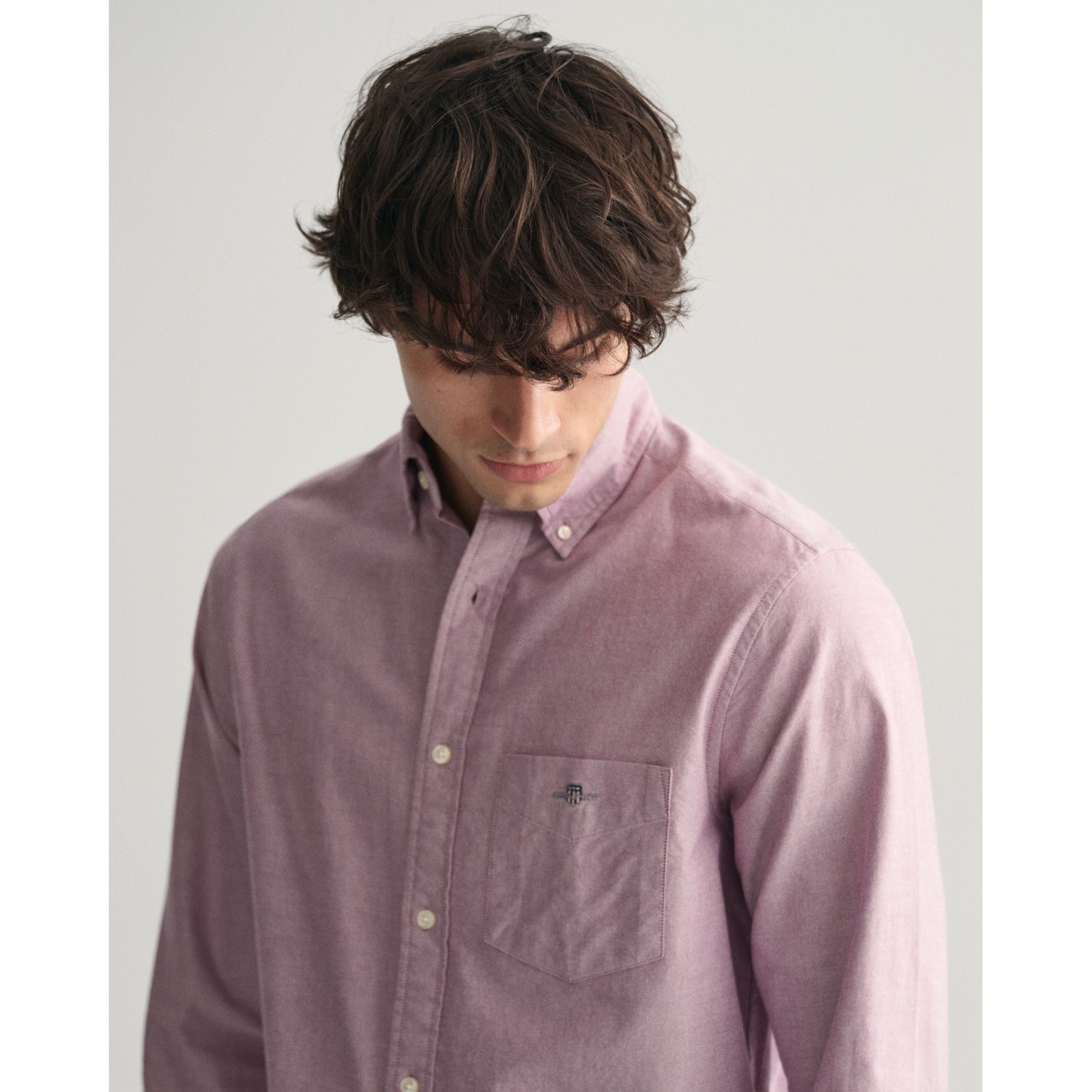 GANT Marškiniai ilgomis rankovėmis vyrams, Violetinė, Reg classic oxford shirt 4