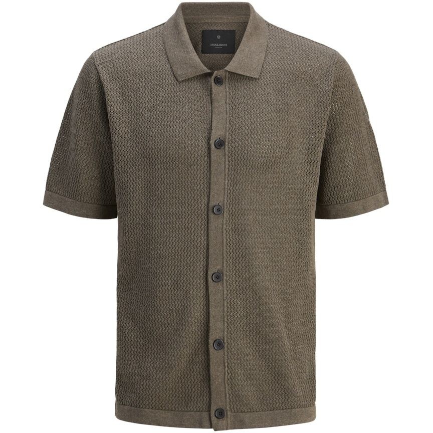 JACK & JONES Polo marškiniai trumpos rank. vyrams, Ruda, Blaarto knit polo 1