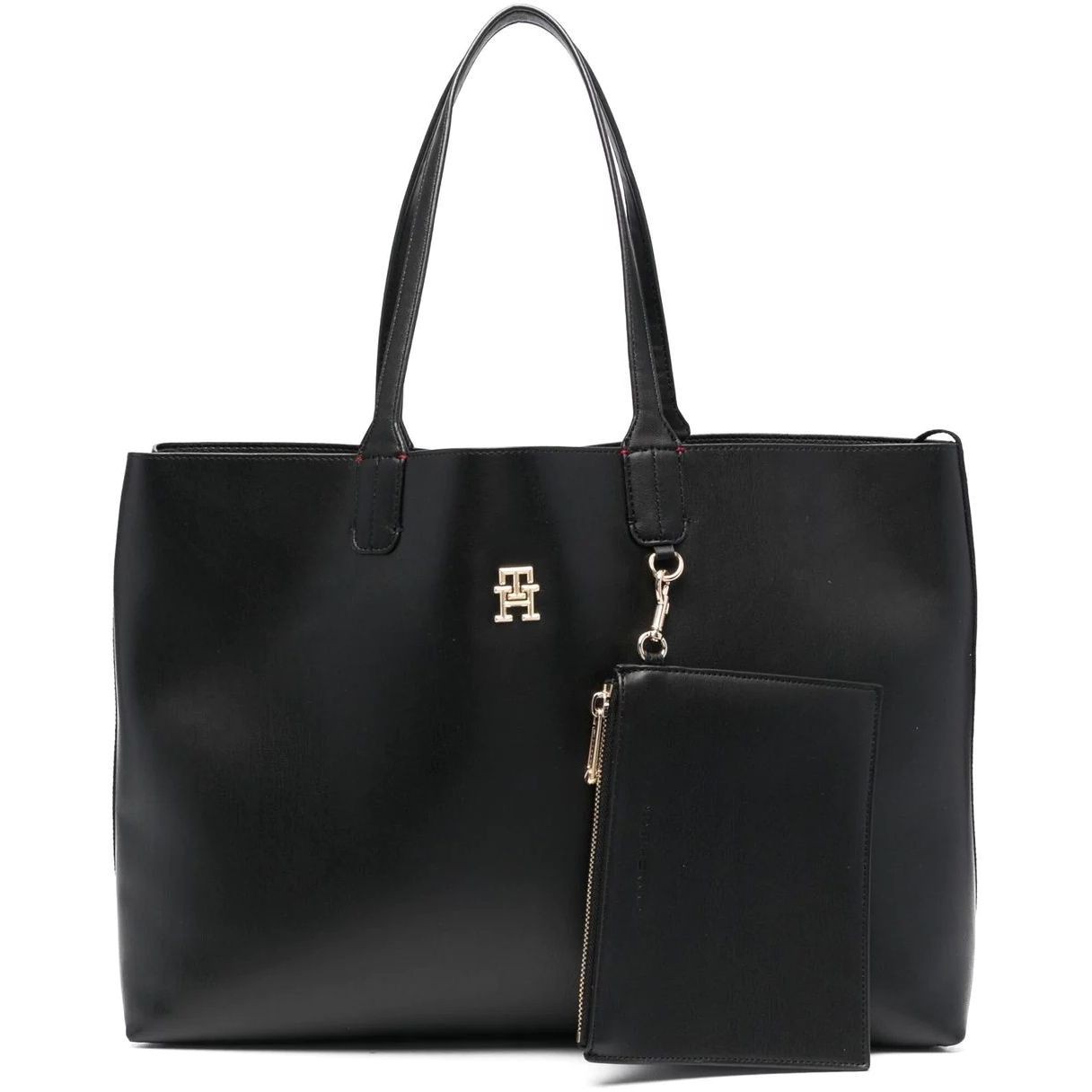 TOMMY HILFIGER Pirkinių krepšys moterims, Juoda, ICONIC TOTE SOLID 1