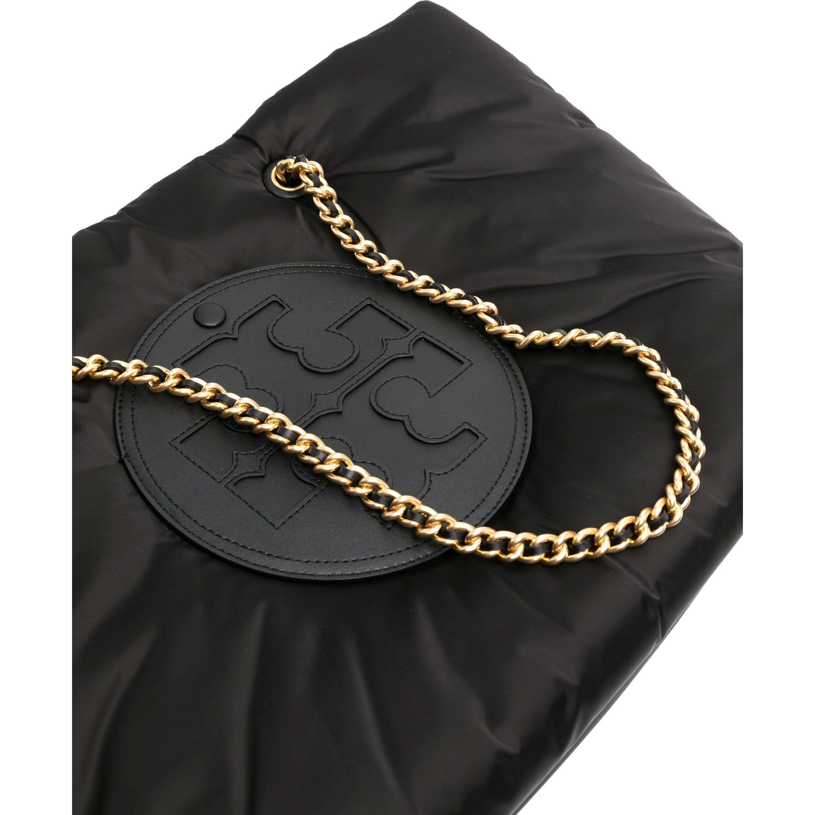 TORY BURCH Pirkinių krepšys moterims, Juoda, Ella chain soft tote 3