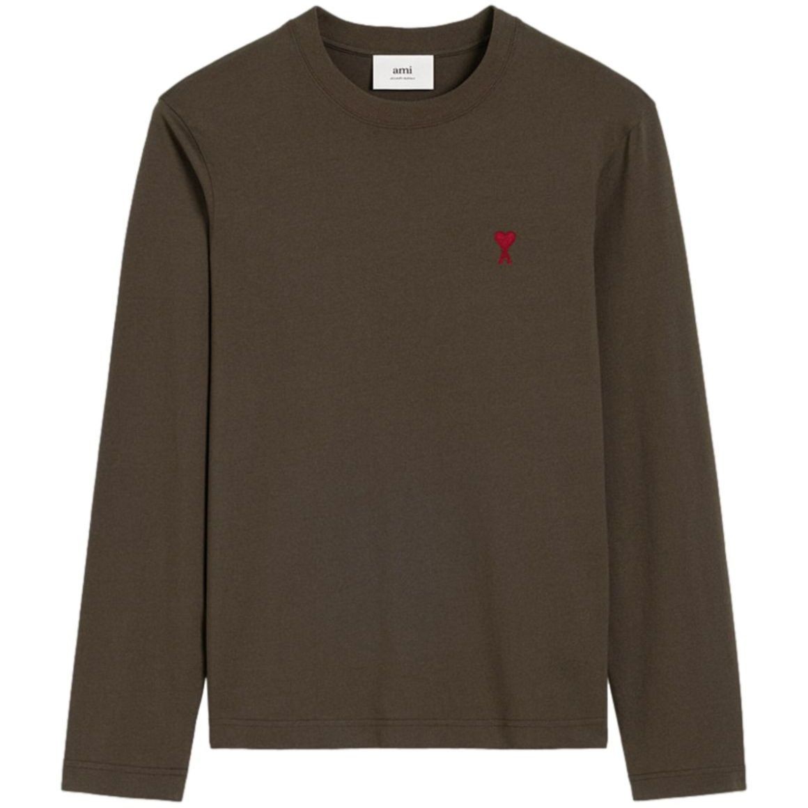 AMI PARIS Marškinėliai trump. rankovėmis, Ruda, T-shirt