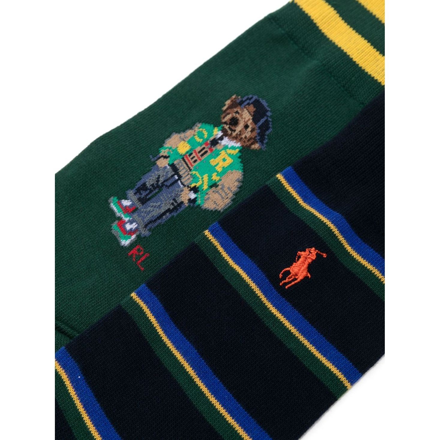 POLO RALPH LAUREN Kojinės vyrams, Žalia, Hrtg cn bear crew sock 2 pack 2