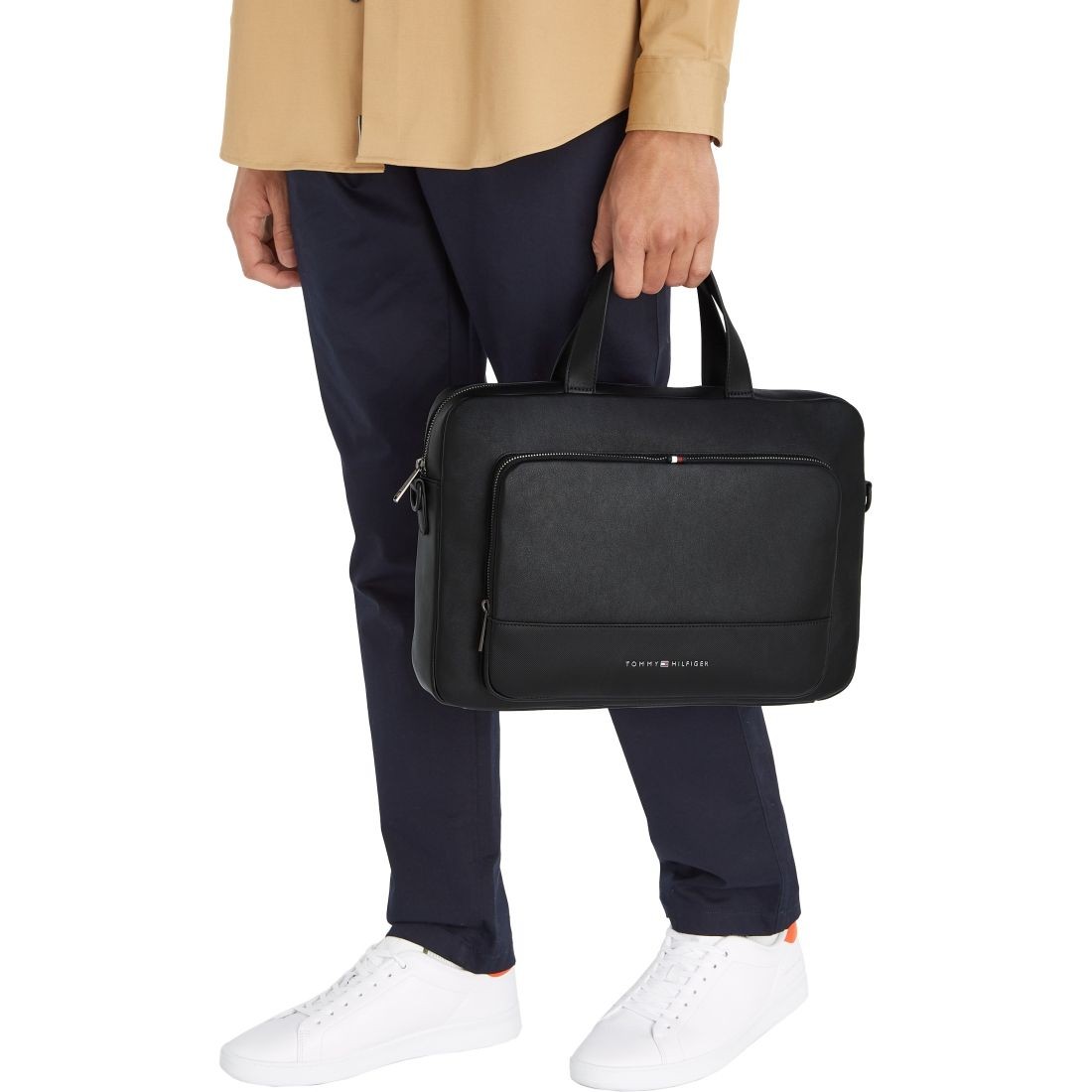 TOMMY HILFIGER Dėklas kompiuteriui vyrams, Juoda, Essential slim computer bag 3