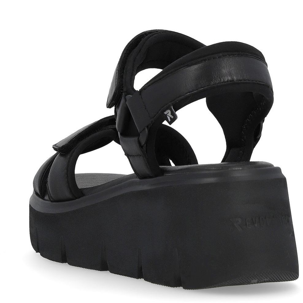 RIEKER Basutės moterims, Juoda, SANDALS 5