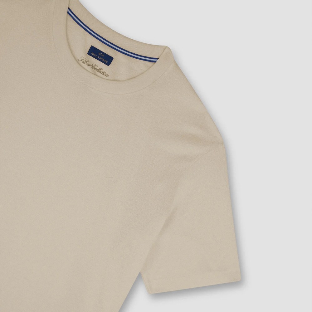 PAUL&SHARK Marškinėliai trump. rankovėmis vyrams, Smėlio, T-shirt 4