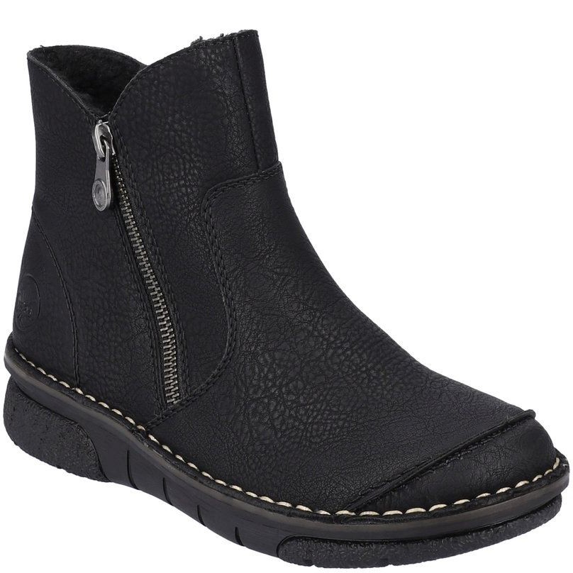 RIEKER Aulinukai moterims, Juoda, BOOTIES 1