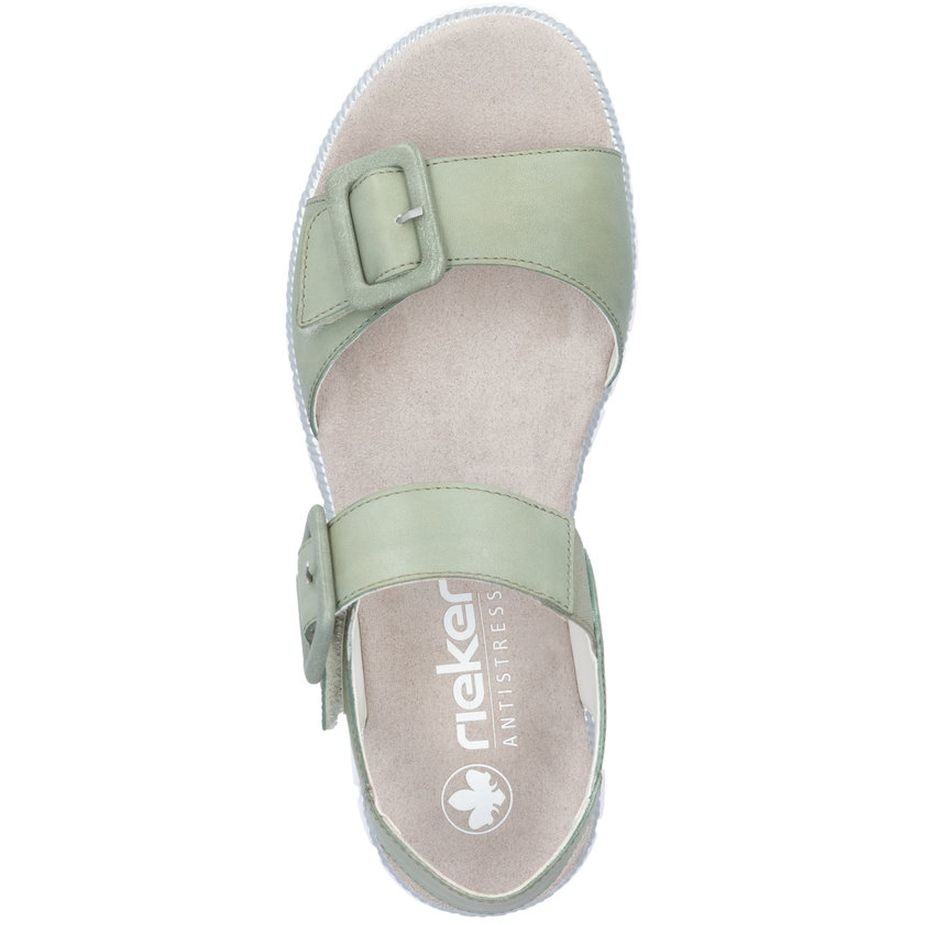 RIEKER Basutės moterims, Žalia, SANDALS 6