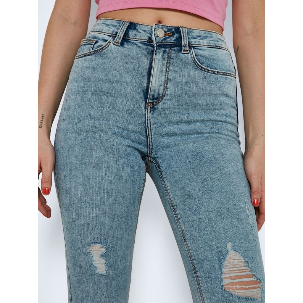 NOISY MAY Tiesūs džinsai moterims, Mėlyna, NMCALLIE HW DESTROY S 6