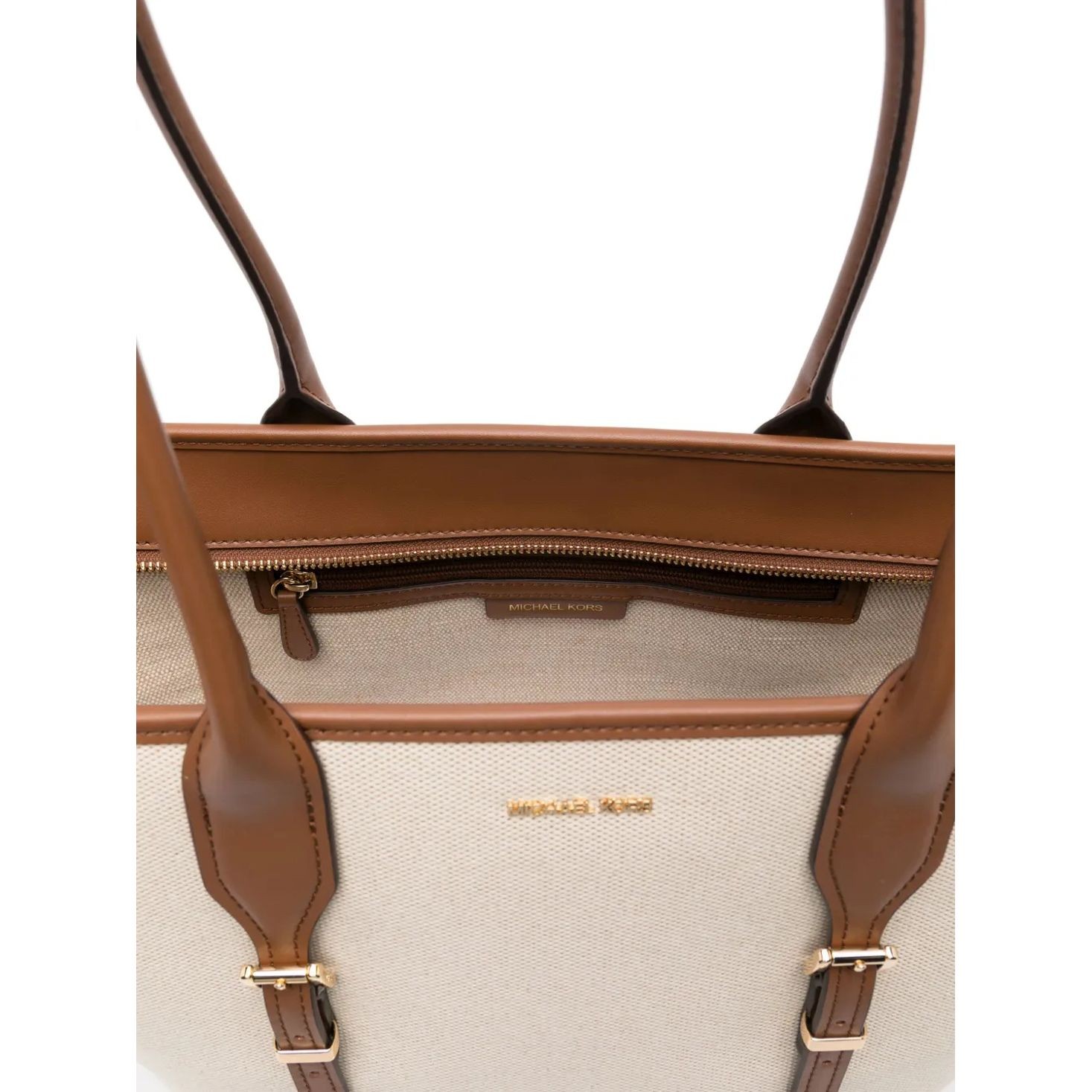 MICHAEL KORS Pirkinių krepšys moterims, Ruda, Lg buckle tote 4