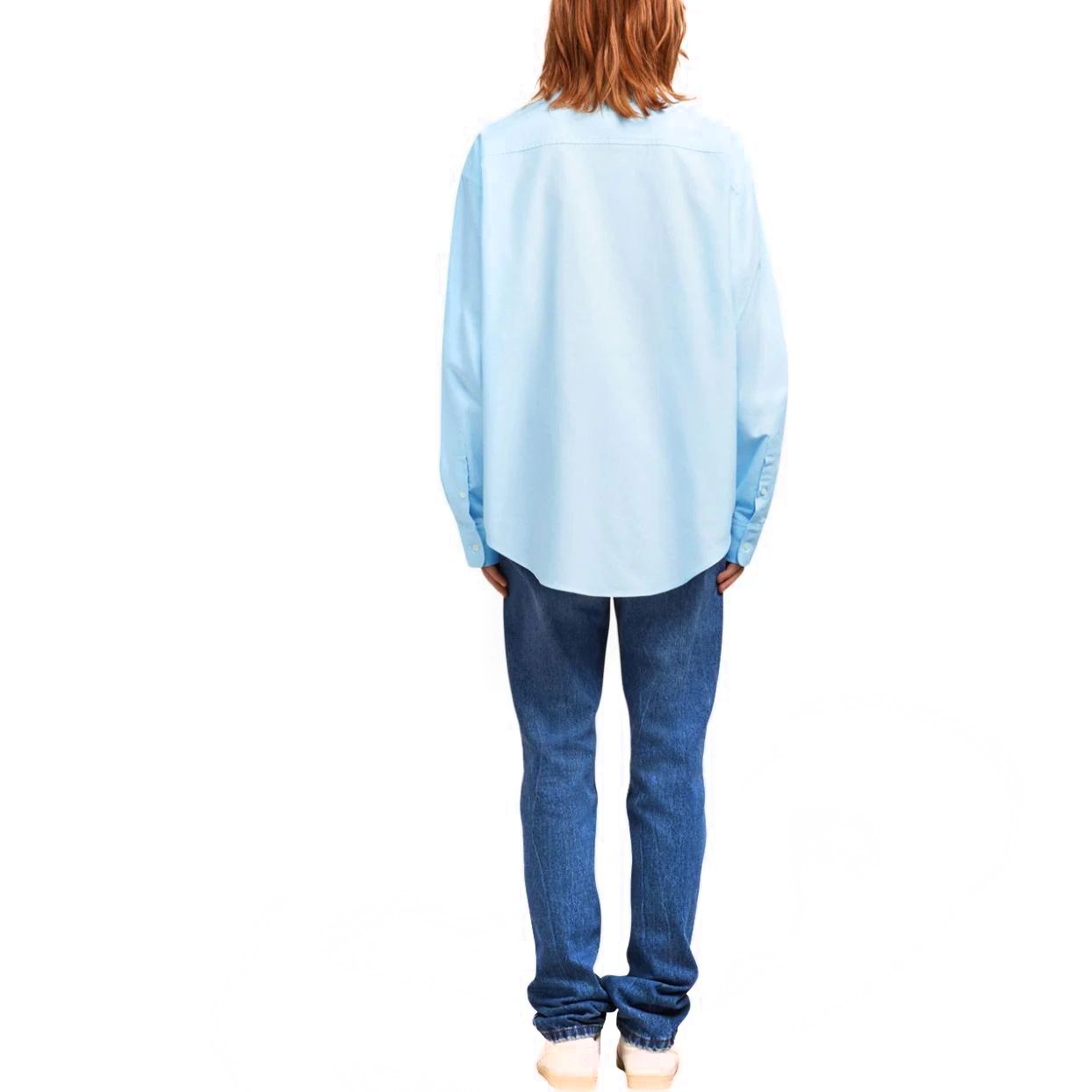 AMI PARIS Marškiniai ilgomis rankovėmis, Mėlyna, Boxy fit shirt 4