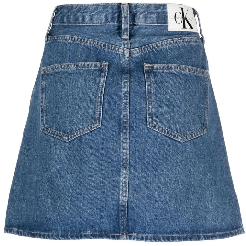 CALVIN KLEIN JEANS Midi sijonas moterims, Mėlyna, A-line mini skirt 2