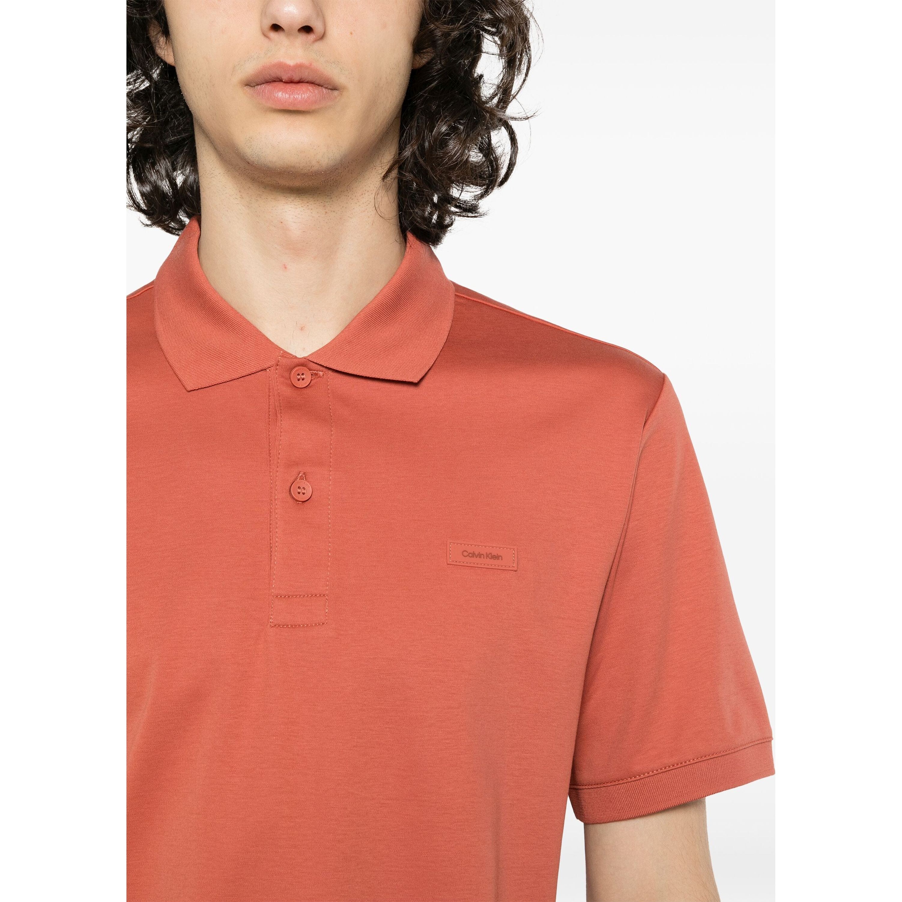CALVIN KLEIN Polo marškiniai trumpos rank. vyrams, Rožinė, S/s polo 4