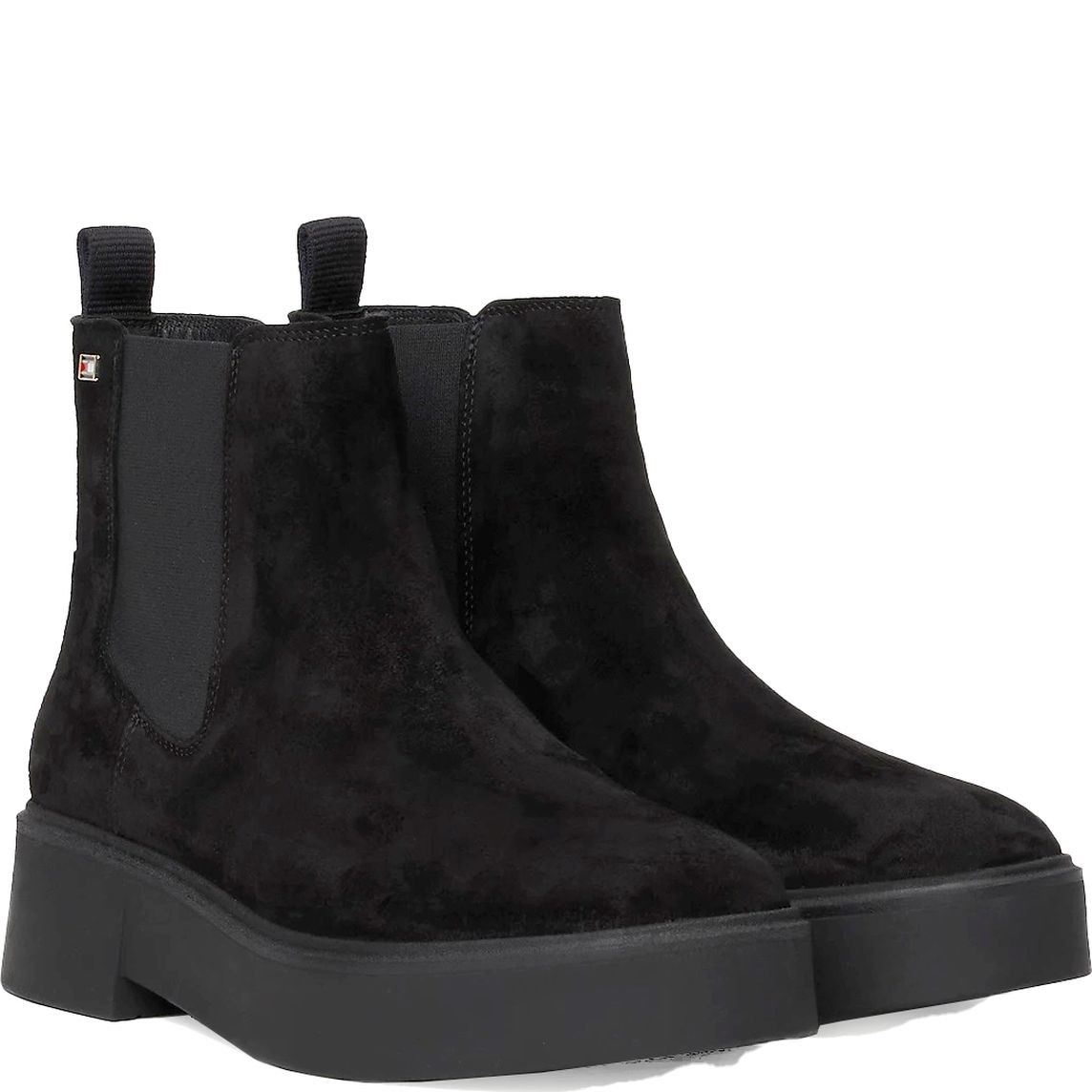 TOMMY HILFIGER Aulinukai moterims, Juoda, Minimal chelsea flag 1