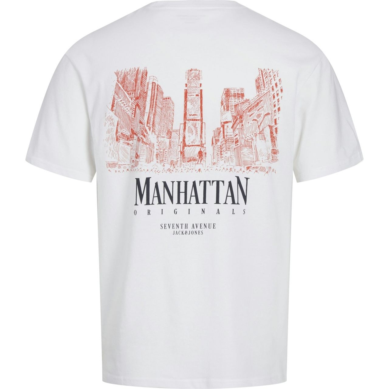 JACK & JONES Marškinėliai vyrams, Balta, Bronx square tee 1