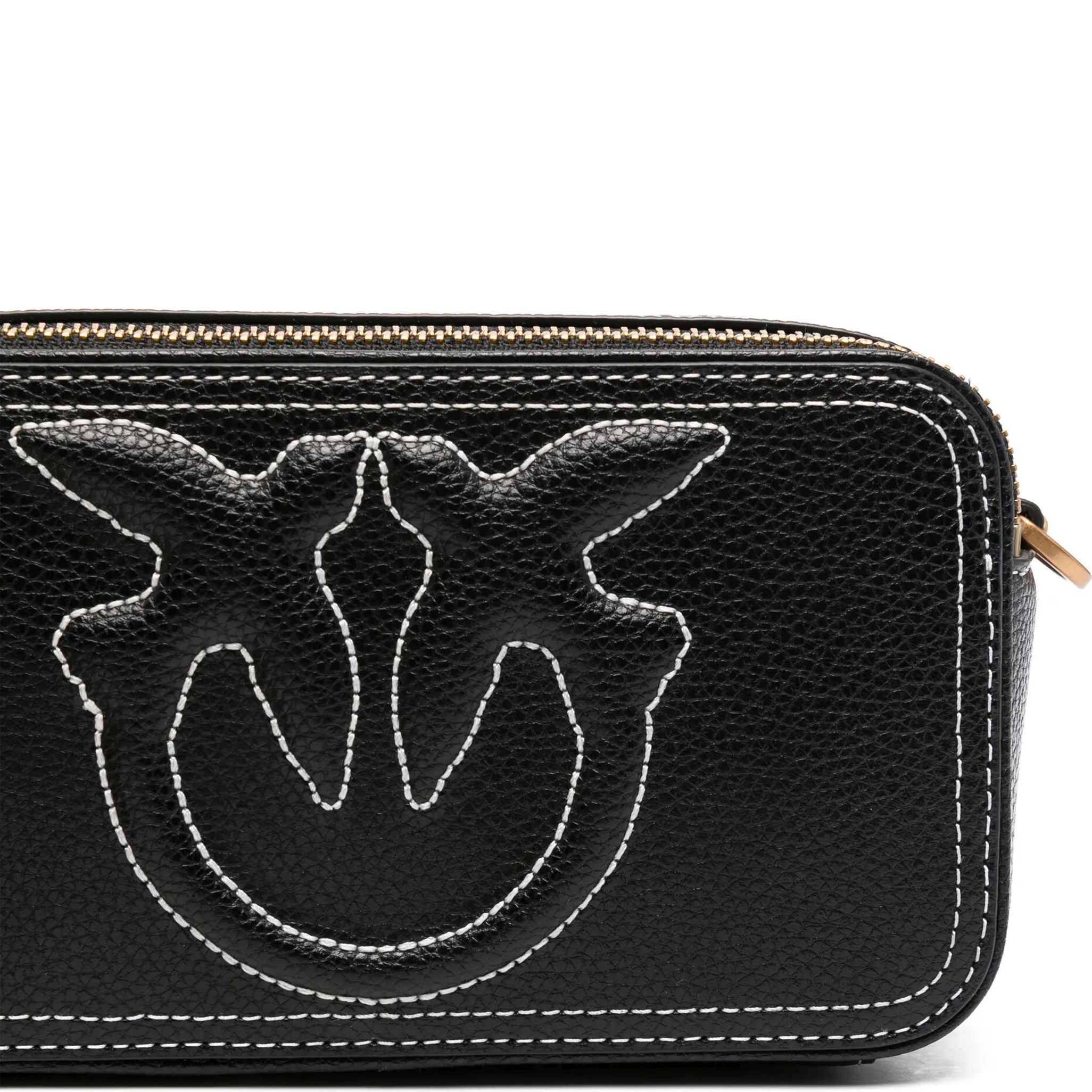 PINKO Rankinė per petį moterims, Juoda, Carrie camera case mini 3