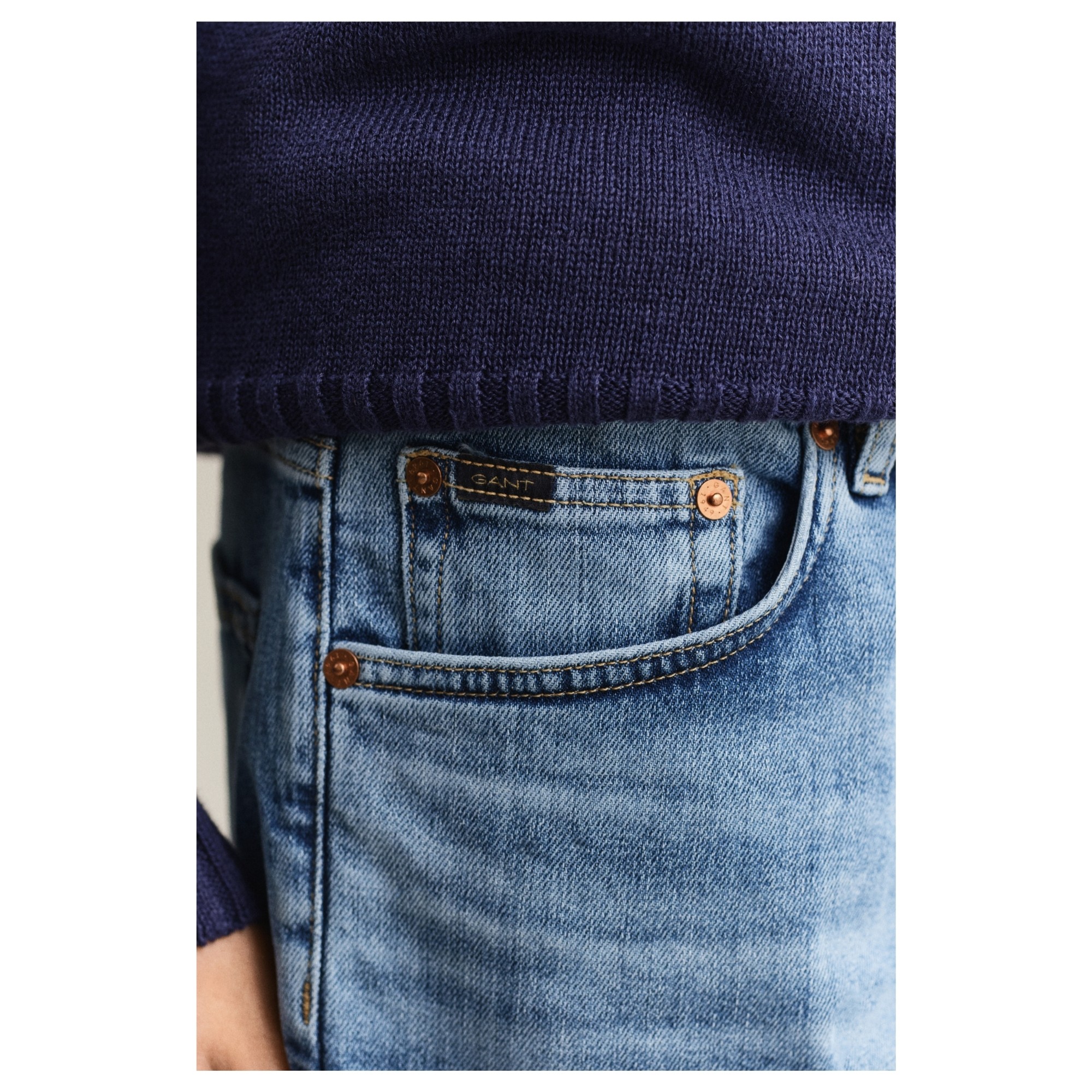 GANT Šortai vyrams, Mėlyna, reg gant jeans shorts 4