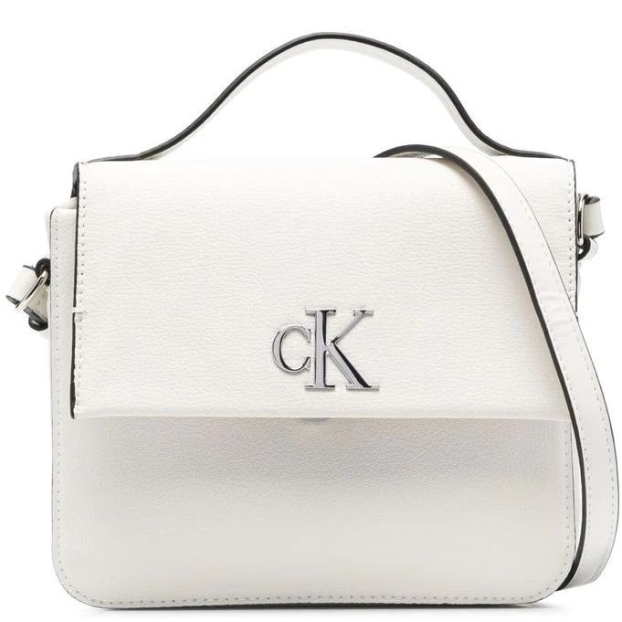 CALVIN KLEIN JEANS Rankinė per petį moterims, Smėlio, MINIMALGRAM BOXY FLAP CB19 1