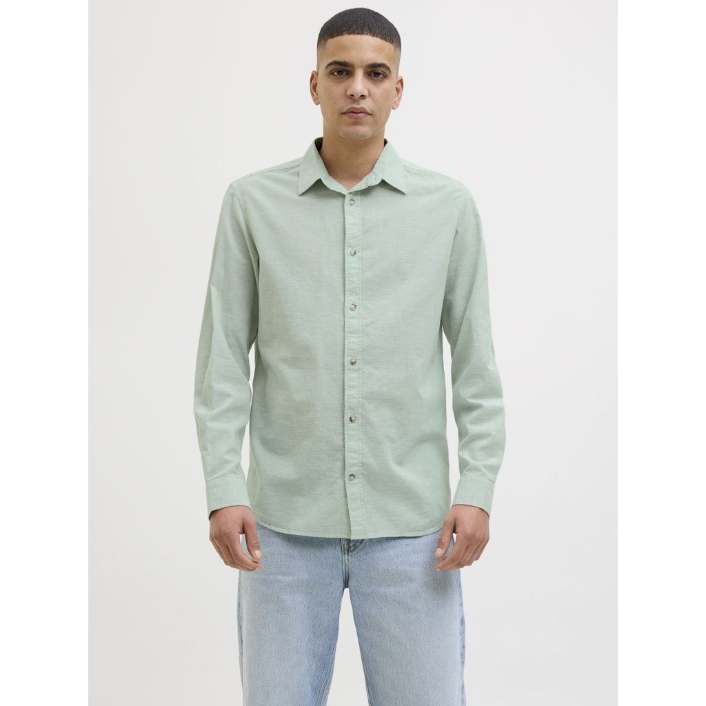 JACK & JONES Marškiniai ilgomis rankovėmis vyrams, Žalia, Summer shirt 2