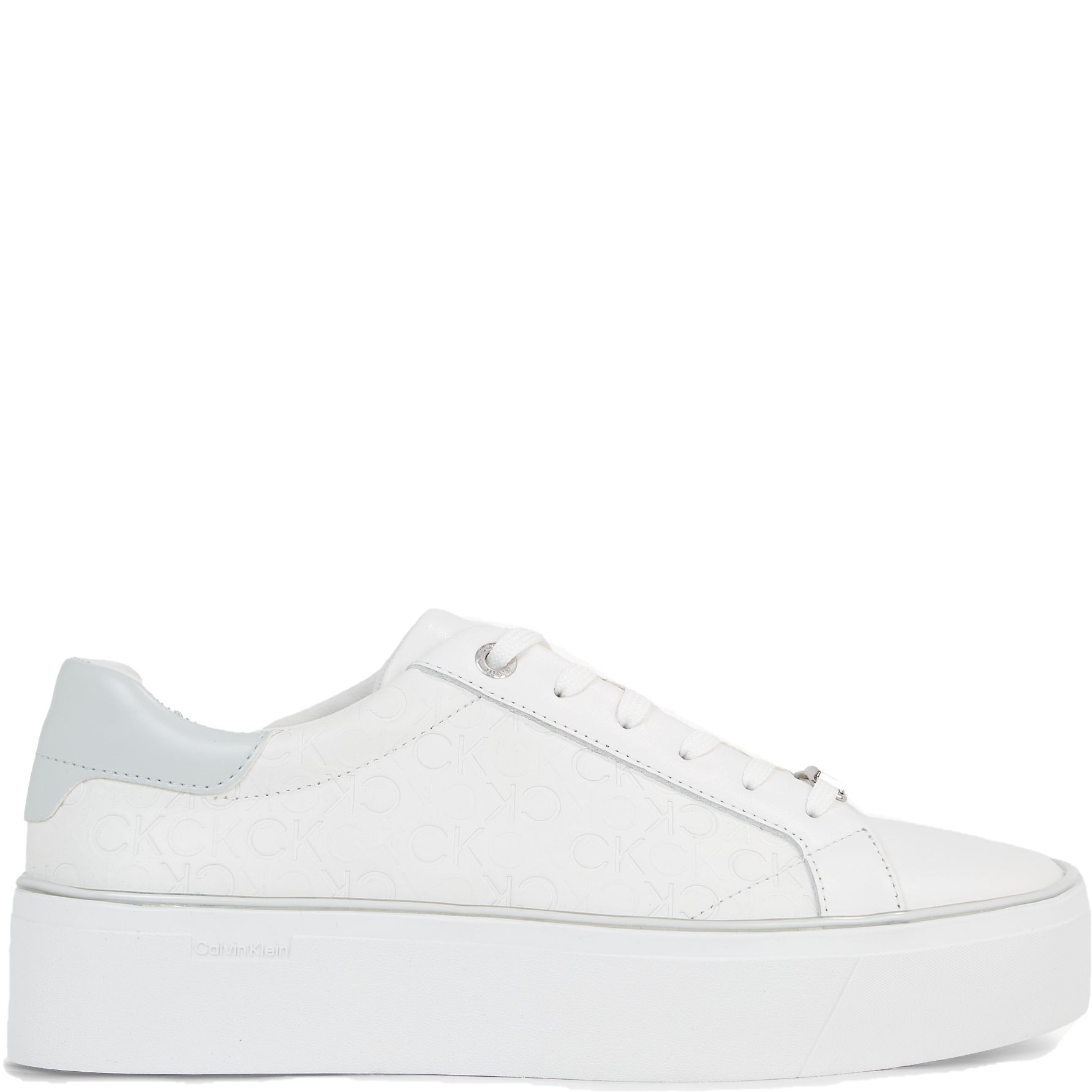 CALVIN KLEIN Laisvalaikio bateliai moterims, Balta, Flatform lace up mix leisure 2