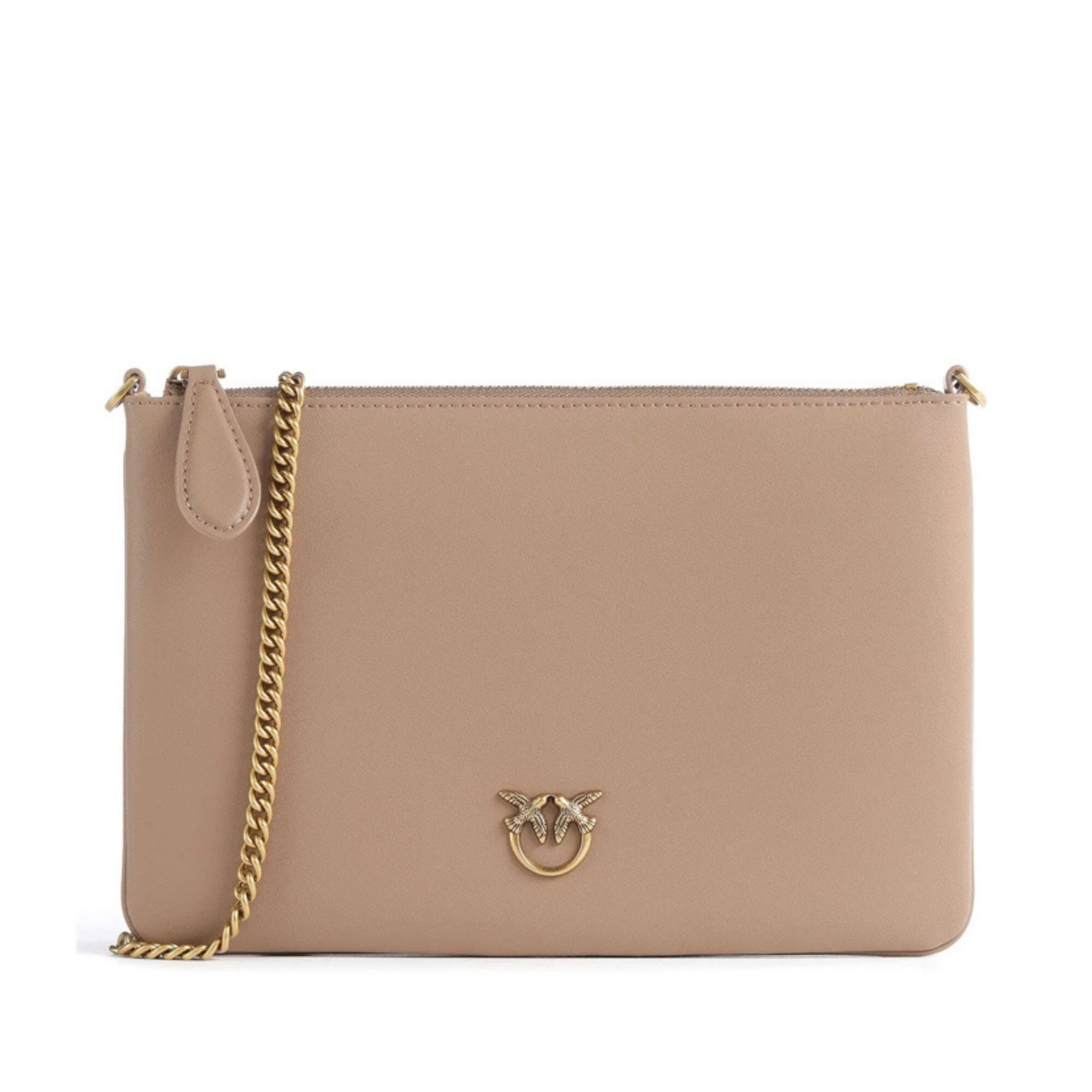PINKO Delninukė moterims, Smėlio, Flat classic clutch 1