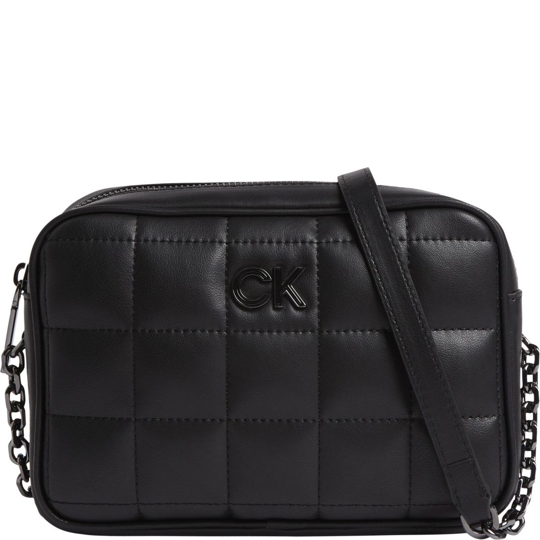 CALVIN KLEIN Rankinė per petį moterims, Juoda, Re-lock quilt camera bag 1