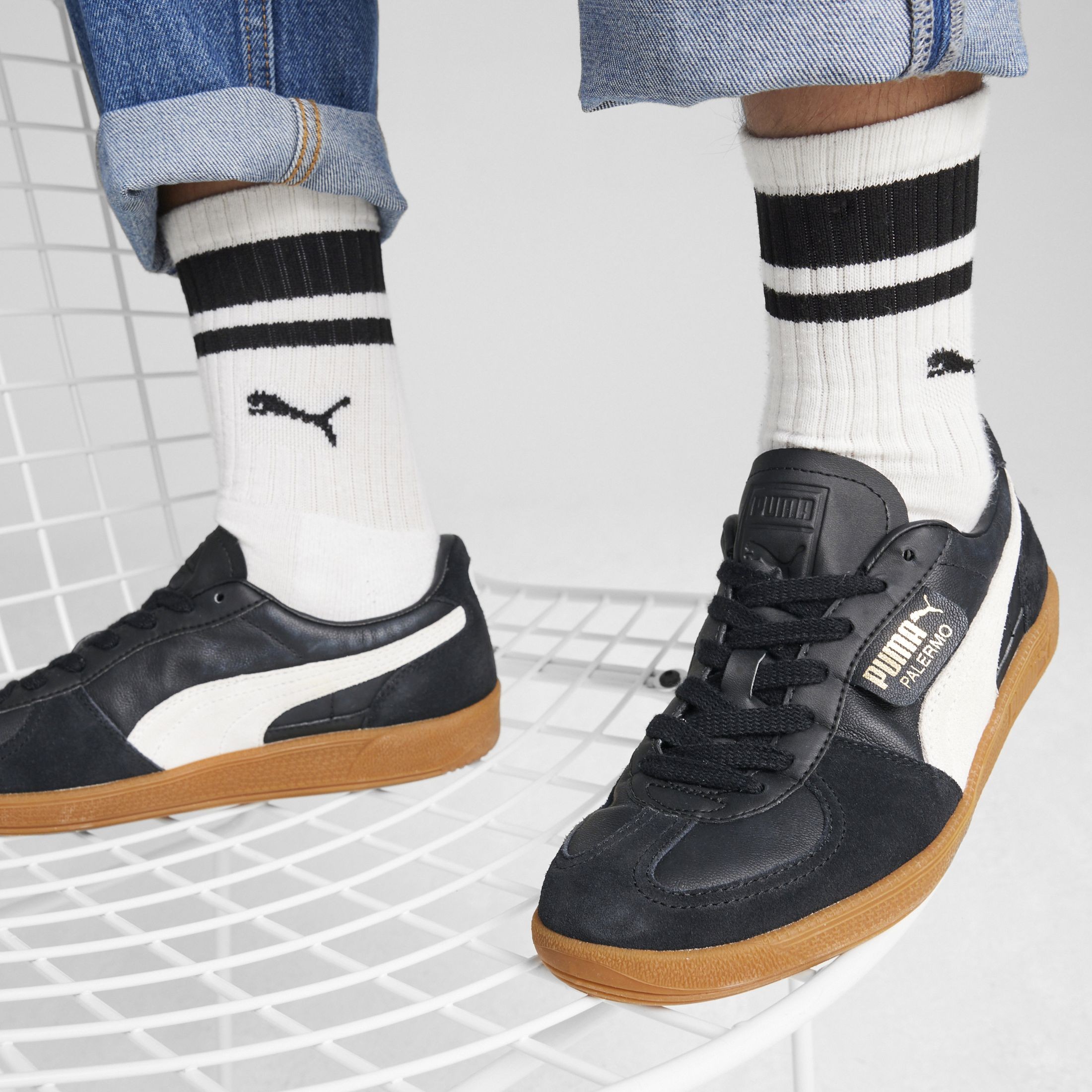 PUMA Laisvalaikio bateliai vyrams, Juoda, Palermo leisure 7