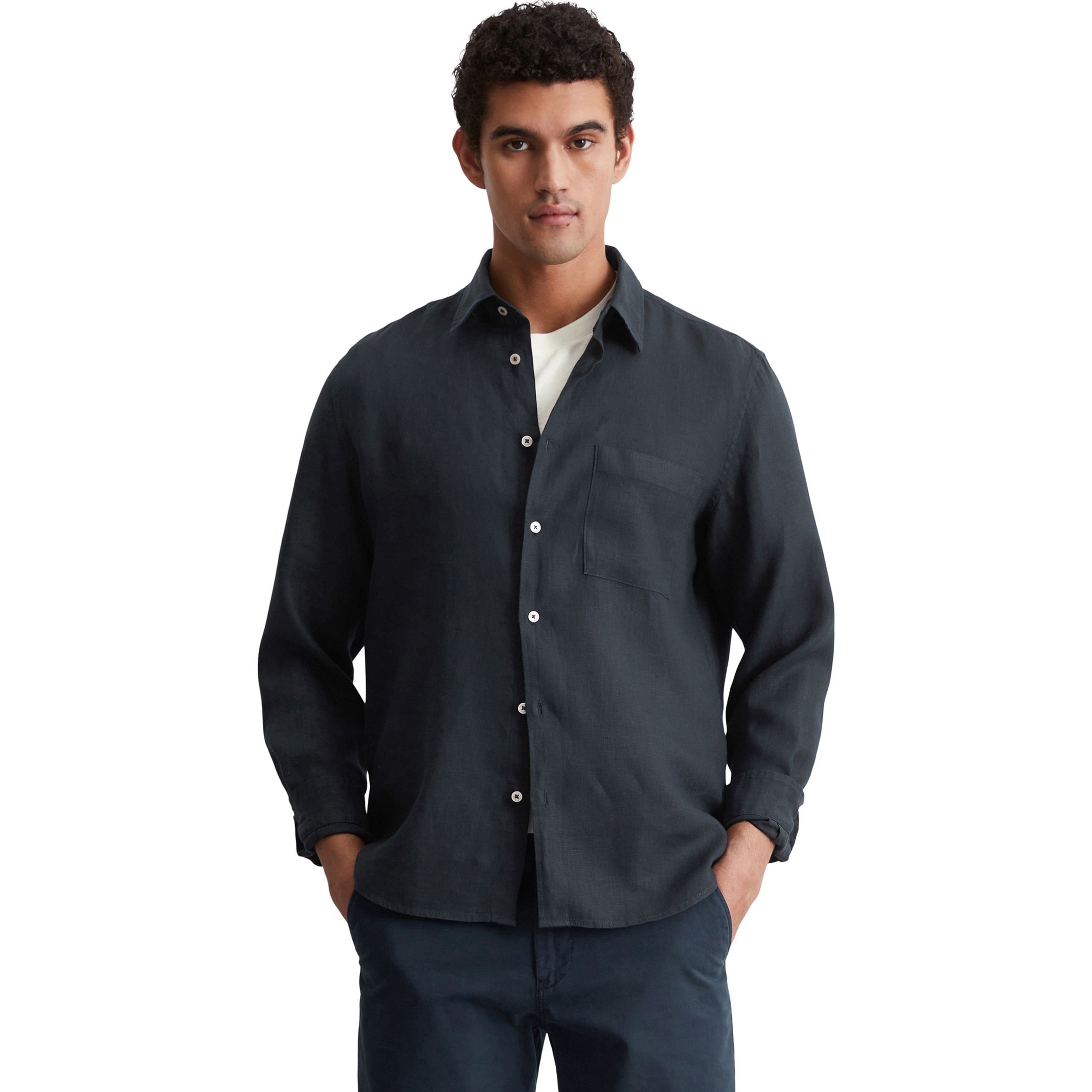 MARC O'POLO Marškiniai ilgomis rankovėmis vyrams, Mėlyna, Shirts lon M23742842318 2