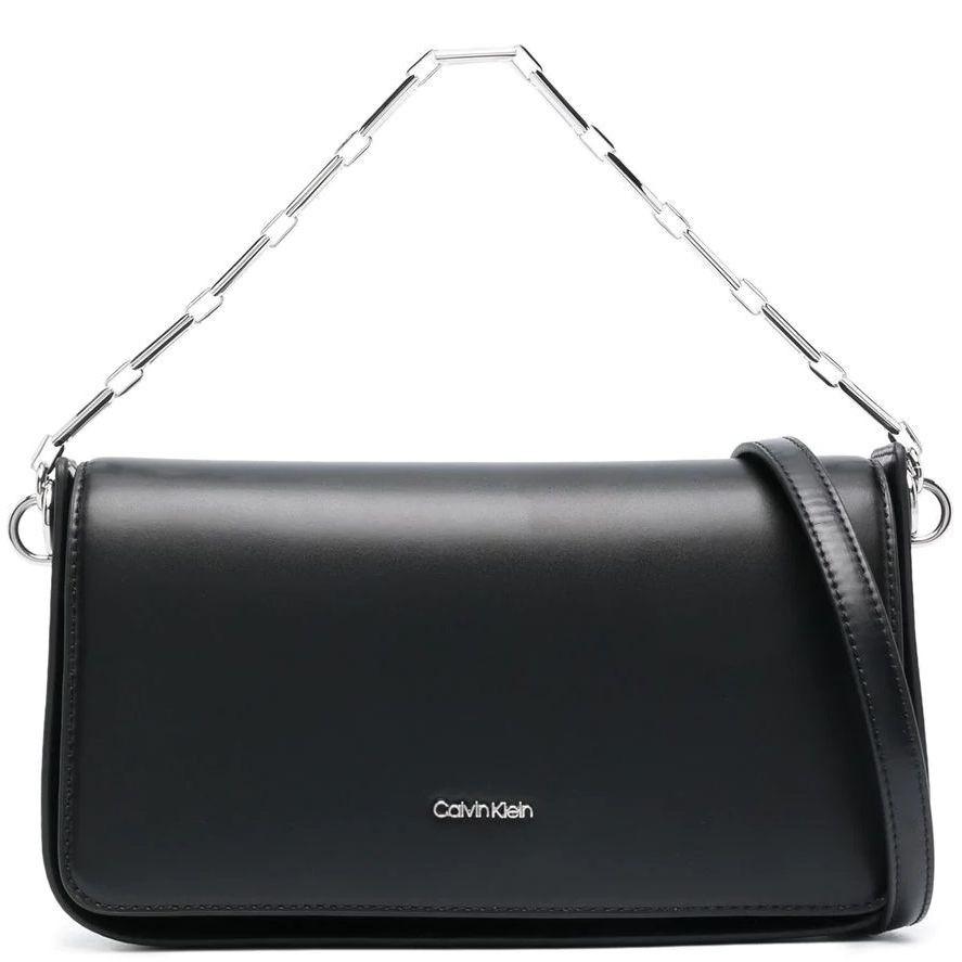 CALVIN KLEIN Rankinė per petį moterims, Juoda, ARCHIVAL CHAIN SHOULDER BAG 1