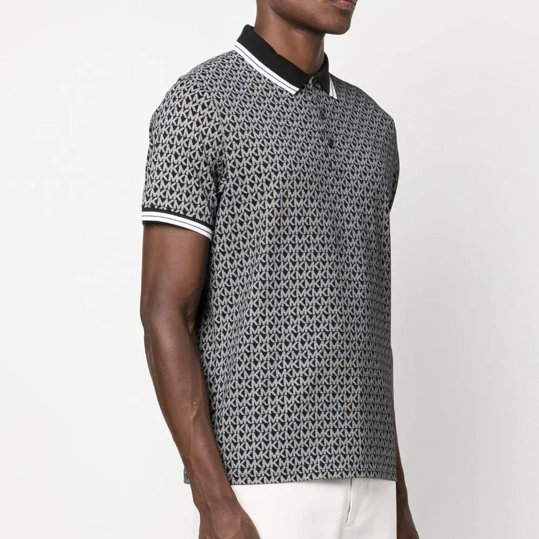 MICHAEL KORS Polo marškiniai trumpos rank. vyrams, Juoda, Mk sig greenwich polo 3