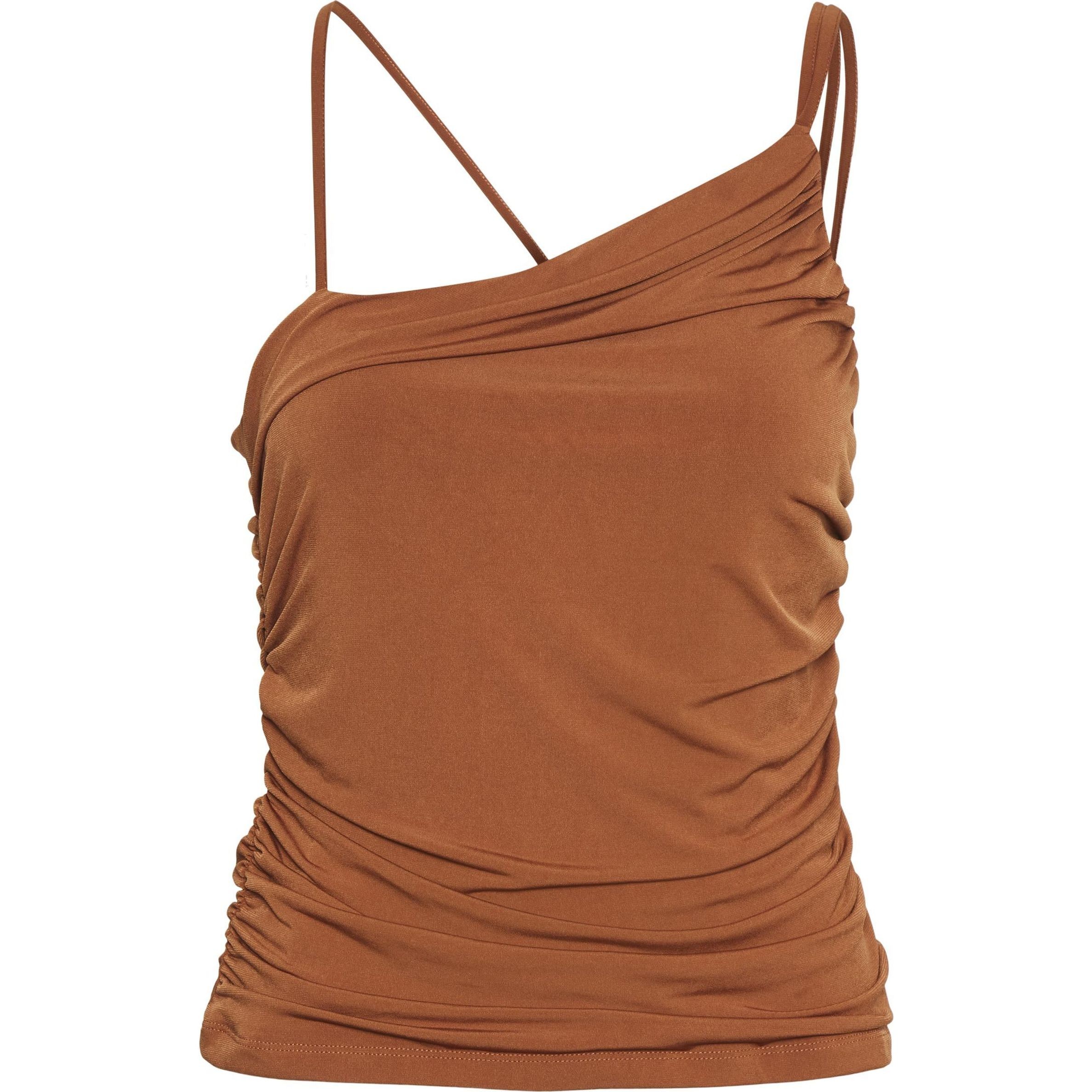 VERO MODA Palaidinės moterims, Ruda, VMEZRA ROUCHING SINGL 1