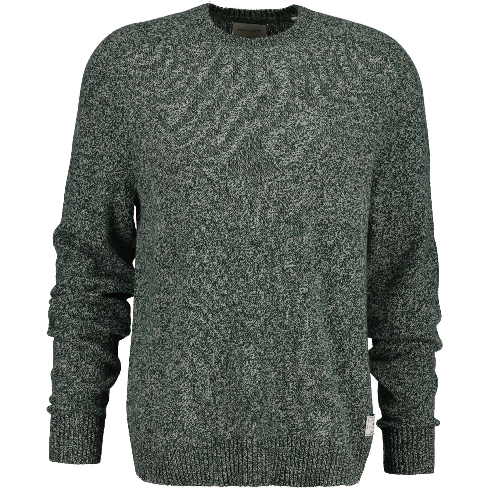 GANT Megztinis vyrams, Žalia, wool blend mouline c-neck 1