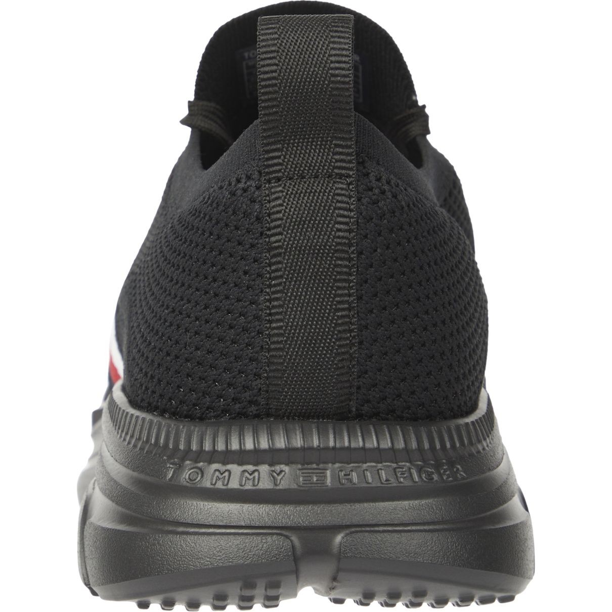 TOMMY HILFIGER Laisvalaikio bateliai vyrams, Juoda, Modern knit stripes leisure 4