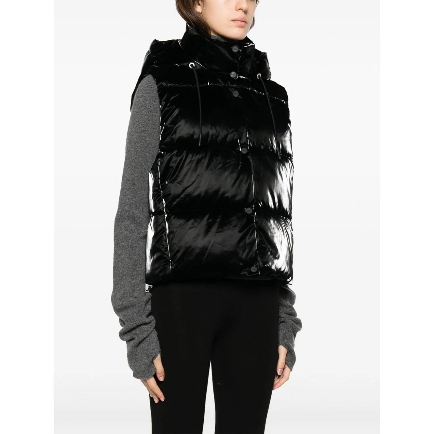 DKNY Pūkinė liemenė moterims, Juoda, S/l short puffer vest 3