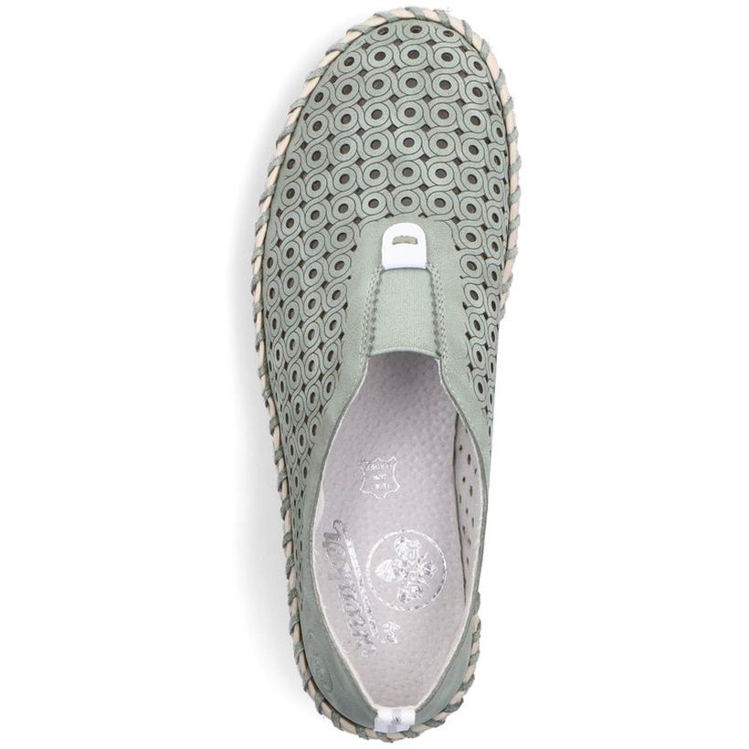 RIEKER Laisvalaikio bateliai moterims, Žalia, LEISURE 5