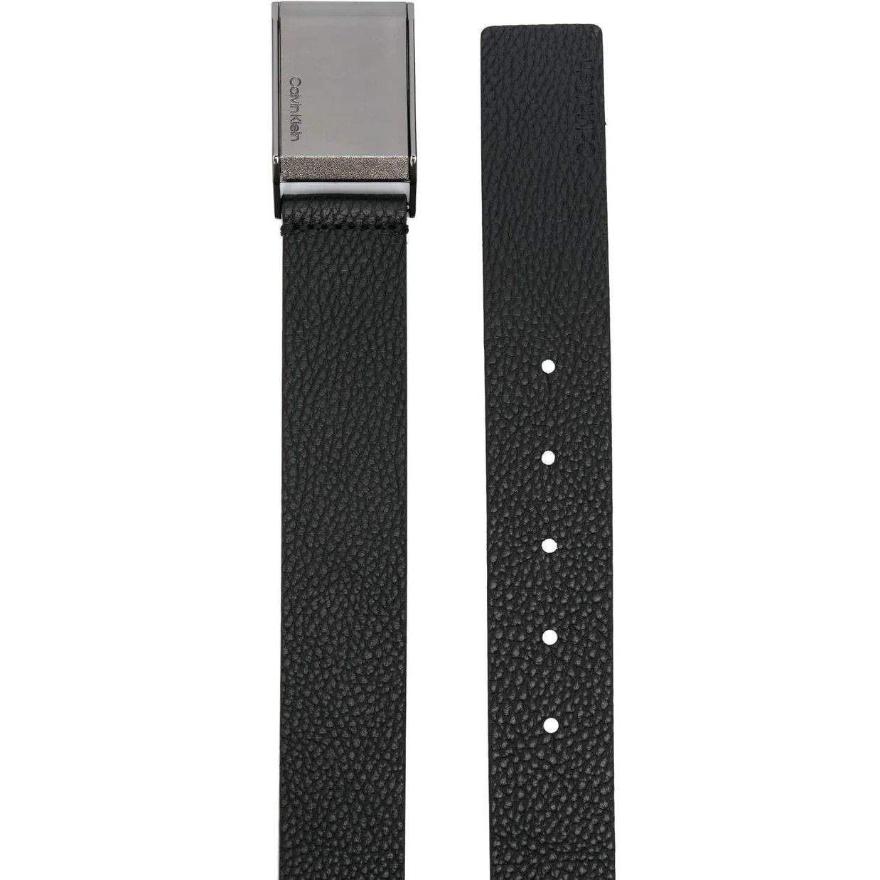 CALVIN KLEIN Diržas vyrams, Juoda, BEVELED PLAQUE PB 35MM 2